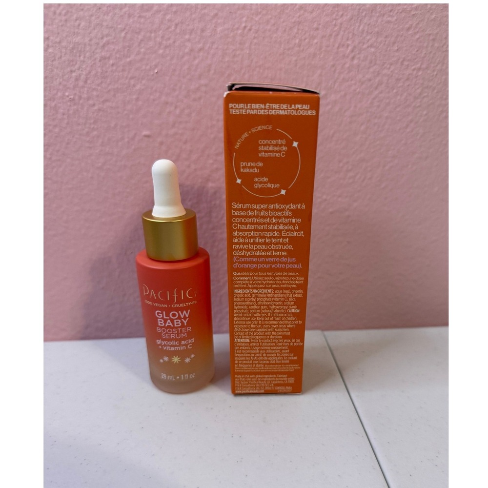 Pacifica Glow Baby Super Lit Booster Serum Vitamin C Glycolic Acid 1oz New - Picture 3 of 3